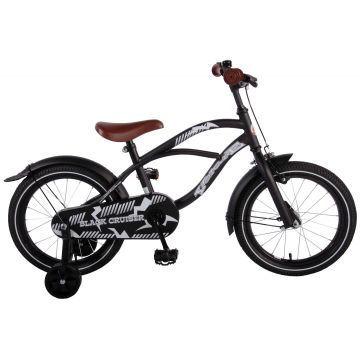 Bicicleta Volare Black Cruiser pentru baieti, 16 inch, culoare negru, frana de mana + contra