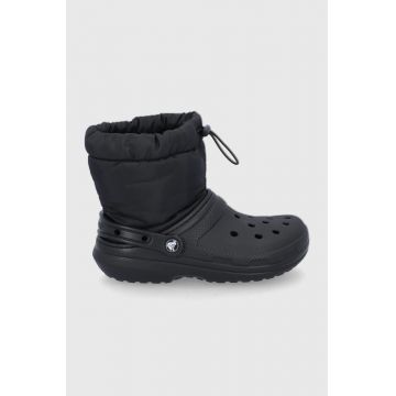 Crocs cizme de iarnă Classic Lined Neo Puff Boot culoarea negru 206630