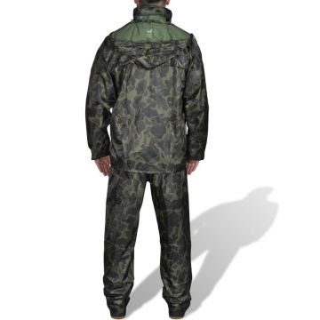 Costum de ploaie, 2 piese, imprimeu camuflaj, cu glugă, M Costum de ploaie, 2 piese, imprimeu camuflaj, cu glugă, M