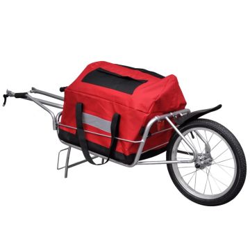 Remorcă cargo de bicicletă cu o roată și geantă de depozitare