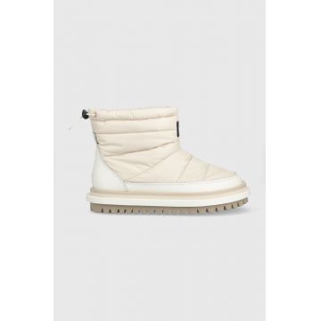 Tommy Jeans cizme de iarna Padded Tommy Jeans Wmns Boot culoarea bej