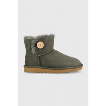 UGG cizme de iarna W Mini Bailey Button Ii culoarea verde