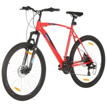 vidaXL Bicicletă montană, 21 viteze, roată 29 inci, cadru 53 cm, roșu