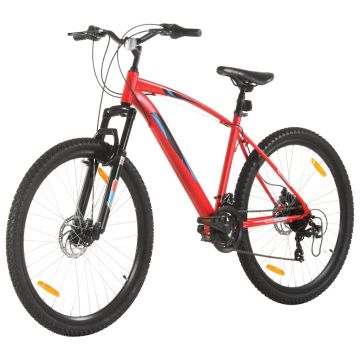 vidaXL Bicicletă montană 21 viteze, roată 29 inci, cadru roșu, 48 cm