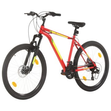 vidaXL Bicicletă montană cu 21 viteze, roată 27,5 inci, roșu, 42 cm