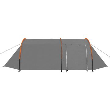 vidaXL Cort de camping, 4 persoane, gri și portocaliu