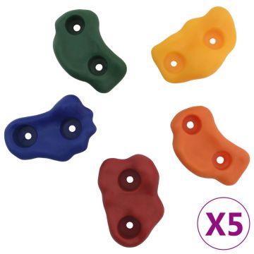 vidaXL Pietre de cățărat cu funie, 25 buc., multicolor