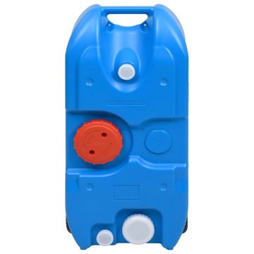 vidaXL Rezervor de apă cu roți pentru camping, albastru, 40 L