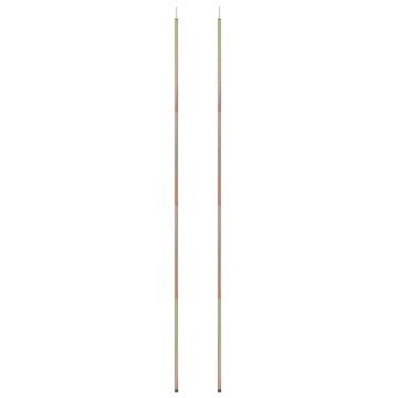 vidaXL Stâlpi pentru parasolar, 2 buc., 200 cm, oțel zincat