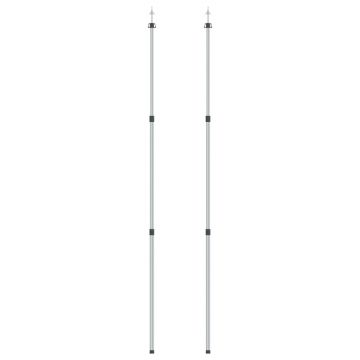 vidaXL Stâlpi telescopici pentru prelată, 2 buc., 102-260 cm, aluminiu