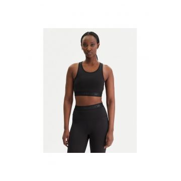 Bustiera sport dama -  neagra - 77% poliester reciclat - 23% elastan