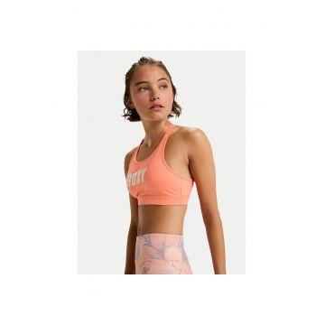 Bustiera sport dama -  poliester reciclat - portocalie - 92% poliester reciclat - 8% elastan