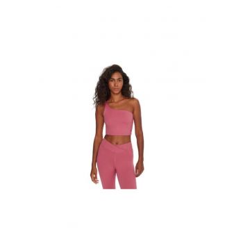 Bustiera sport dama -  roz - 85% poliester - 15% elastan