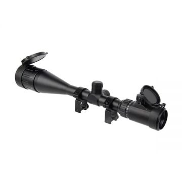 Luneta Airsoft, 6-24X50, tinta cu fascicul LED, metalic, 39.5 cm, negru