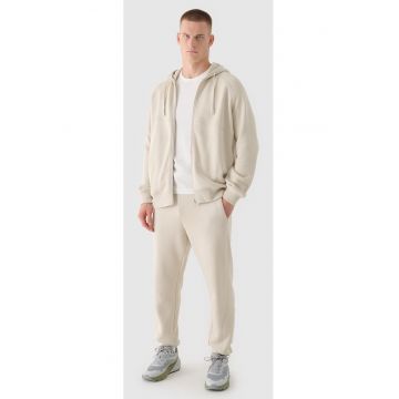 Pantaloni Jogger Oversize Barbati  100% Bumbac - Culoare Crem - Sportstyle - Confort si Durabilitate
