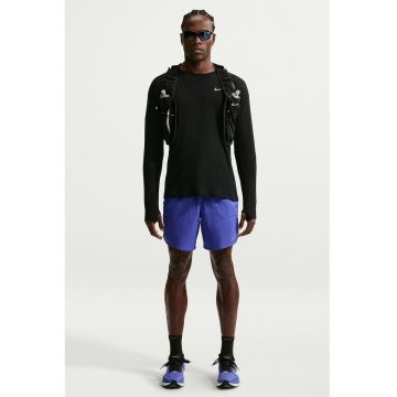 Pantaloni scurti cu model 2in1 pentru alergare Stride - Albastru indigo