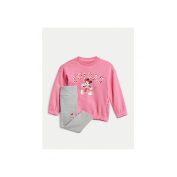 Set trening pentru fete -  gri/roz - bluza si colanti