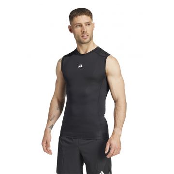 Top slim fit pentru fitness - Negru