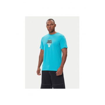 Tricou barbati  turcoaz - bumbac