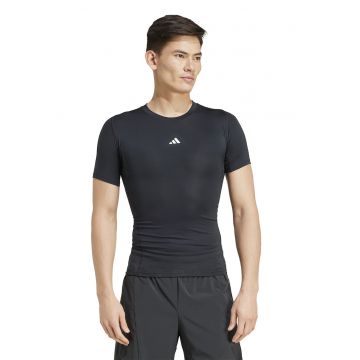 Tricou slim fit pentru fitness - Negru