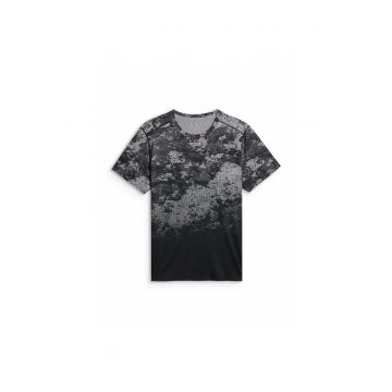 Tricou sport barbati  uscare rapida - sintetic - gri/negru