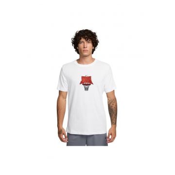 Tricou sport  Dri-FIT - alb - bumbac-poliester