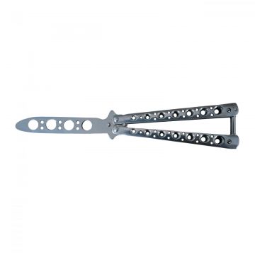 Briceag fluture DEPOX , otel inoxidabil, Bullet Spots, 22 cm, argintiu