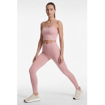 Bustiera slim fit cu bretele incrucisate - Roz deschis