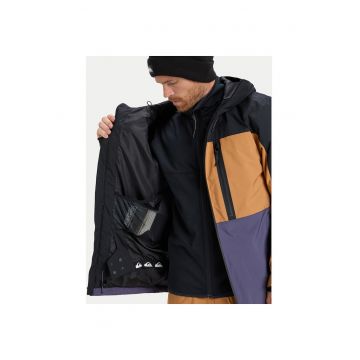 Geaca snowboard barbati -  colorata - poliester - fermoar -