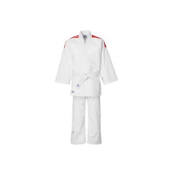 Kimono Judo copii  Shiro Plus cu centura - Alb | rosu