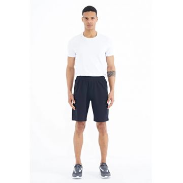 Pantaloni scurti -  bumbac-poliester - elastic - negru