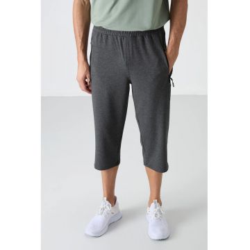 Pantaloni scurti -  Capri - gri antracit - bumbac