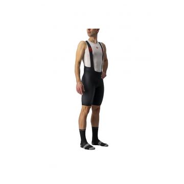 Pantaloni scurti ciclism cu bretele barbati  Premio - Rosu/Negru