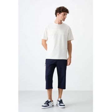 Pantaloni scurti -  ciclism - talie medie - bleumarin - bumbac|Lycra