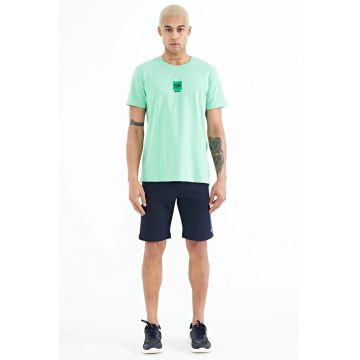 Pantaloni scurti -  fleece imprimati - albastru marin - 60% bumbac - 40% poliester