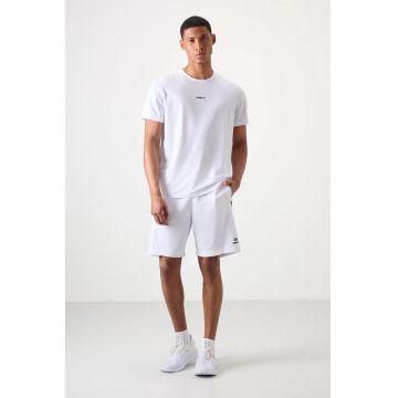 Pantaloni scurti -  trening - alb - poliester -