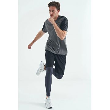 Pantaloni sport -  tricotati - talie inalta - negru - poliester-elastan