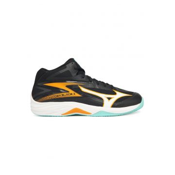 Pantofi sport de barbati  Thunder Blade Z Mid - Negru/Tangelo/Verde Gheata - piele ecologica