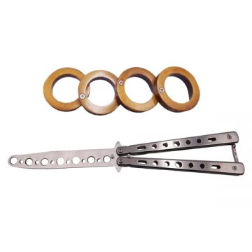 Set Briceag de antrenament Silver Distortion si Rozeta extensibila, DEPOX  otel, 22.5 cm, argintiu