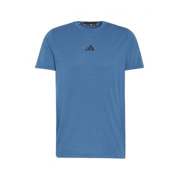 Tricou slim fit pentru fitness D4T - Albastru petrol