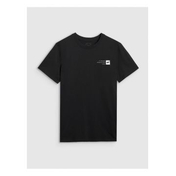 Tricou sport  barbati - regular fit - bumbac - negru - imprimeu mic