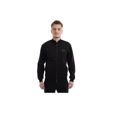 Bluza Barbati  7M000093 – Design Modern cu Fermoar Dublu Cursor - Negru