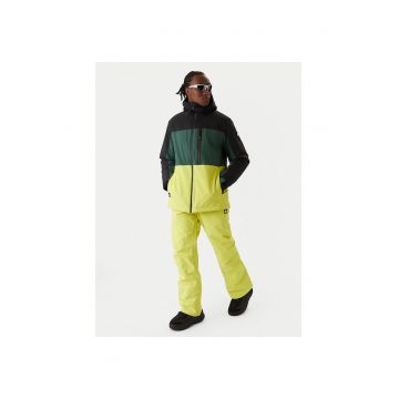 Geaca de snowboard barbati  verde si negru - sport - respirabil