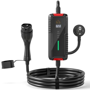 HOMCOM Încărcător pentru Mașini Electrice de 3,5 KW, cu Temporizator, Negru | Aosom Romania