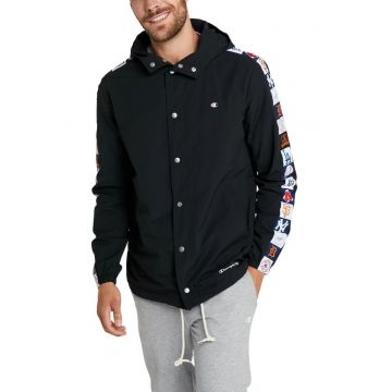 Jacheta sport barbati  colectia Authentic - neagra - 100% poliester - cu gluga - fara model