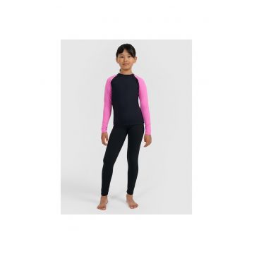 Lenjerie termoactiva fete -  poliester - negru/roz