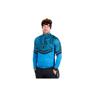 Men's ski technical sweater BERTI - albastru/negru