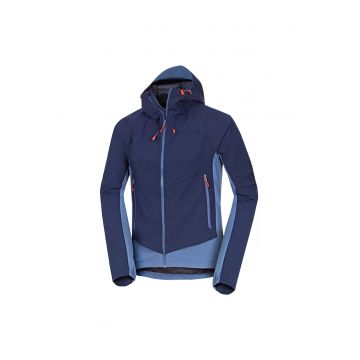 Men's trekking hybrid softshell active jacket CIRO - Albastru