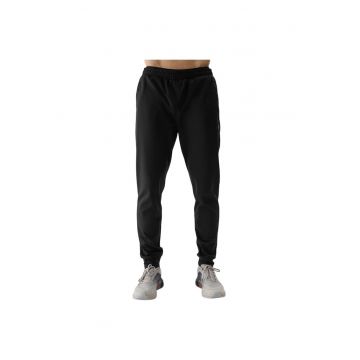 Pantaloni sport barbati  Adriano - talie ajustabila - poliester - negru