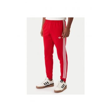 Pantaloni sport barbati -  bumbac si poliester reciclat - rosu